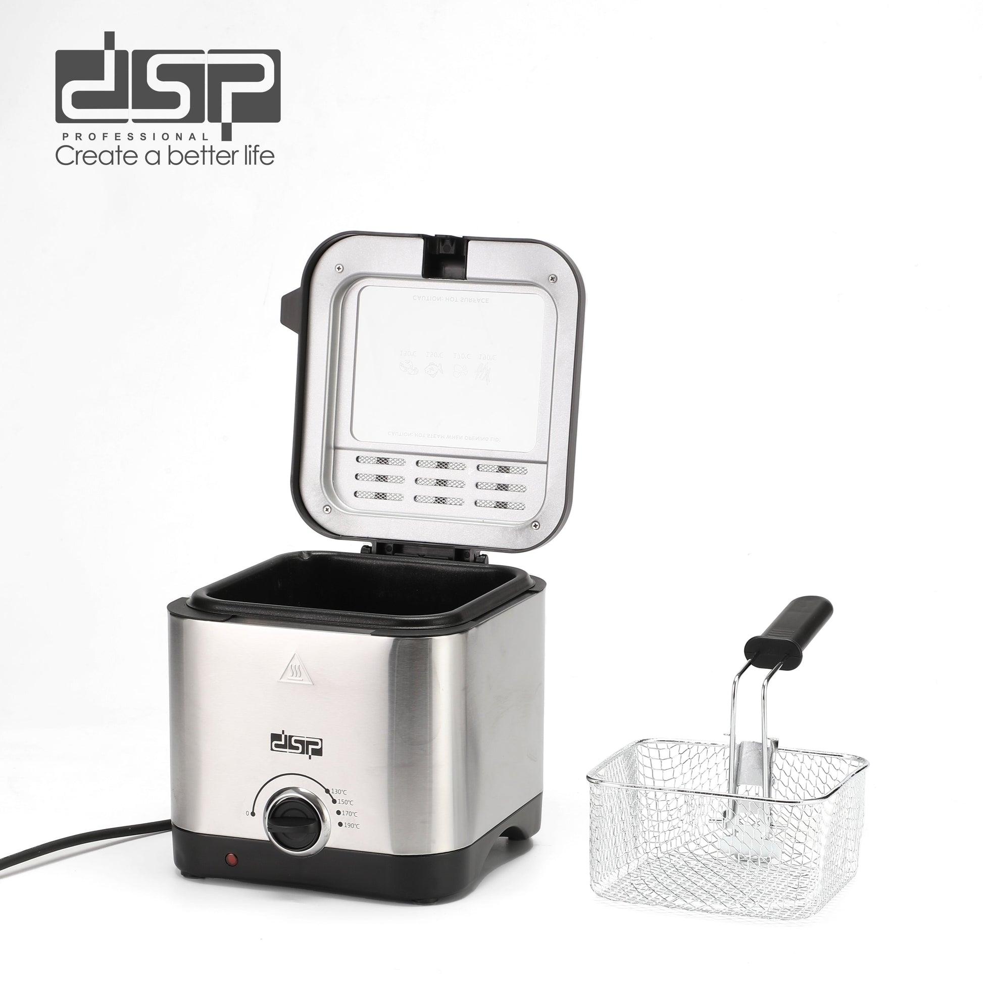 Compact Electric Deep Fryer Adjustable Temp 1.5L 1000W | KB2187 | DSP | Image 4
