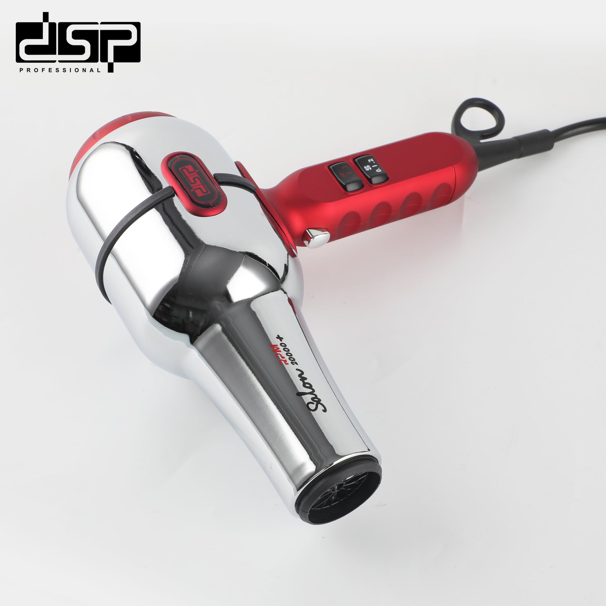 سيشوار شعر احترافي 2000 وات – 22000 RPM – هيكل ستانلس ستيل – موتور AC – DSP 37082 – صورة 4
