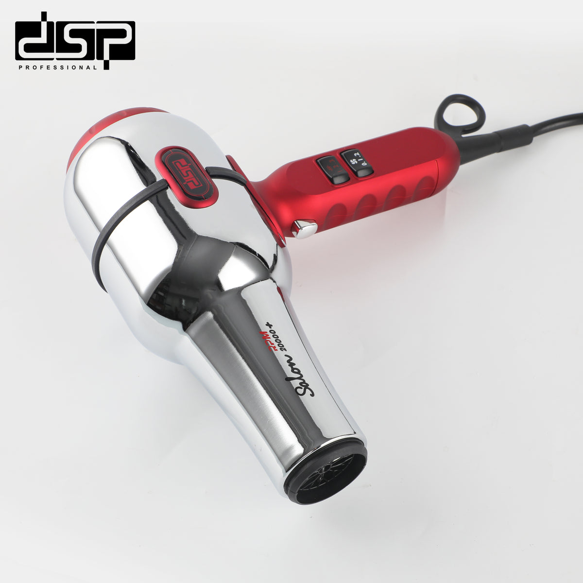 سيشوار شعر احترافي 2000 وات – 22000 RPM – هيكل ستانلس ستيل – موتور AC – DSP 37082 – صورة 4