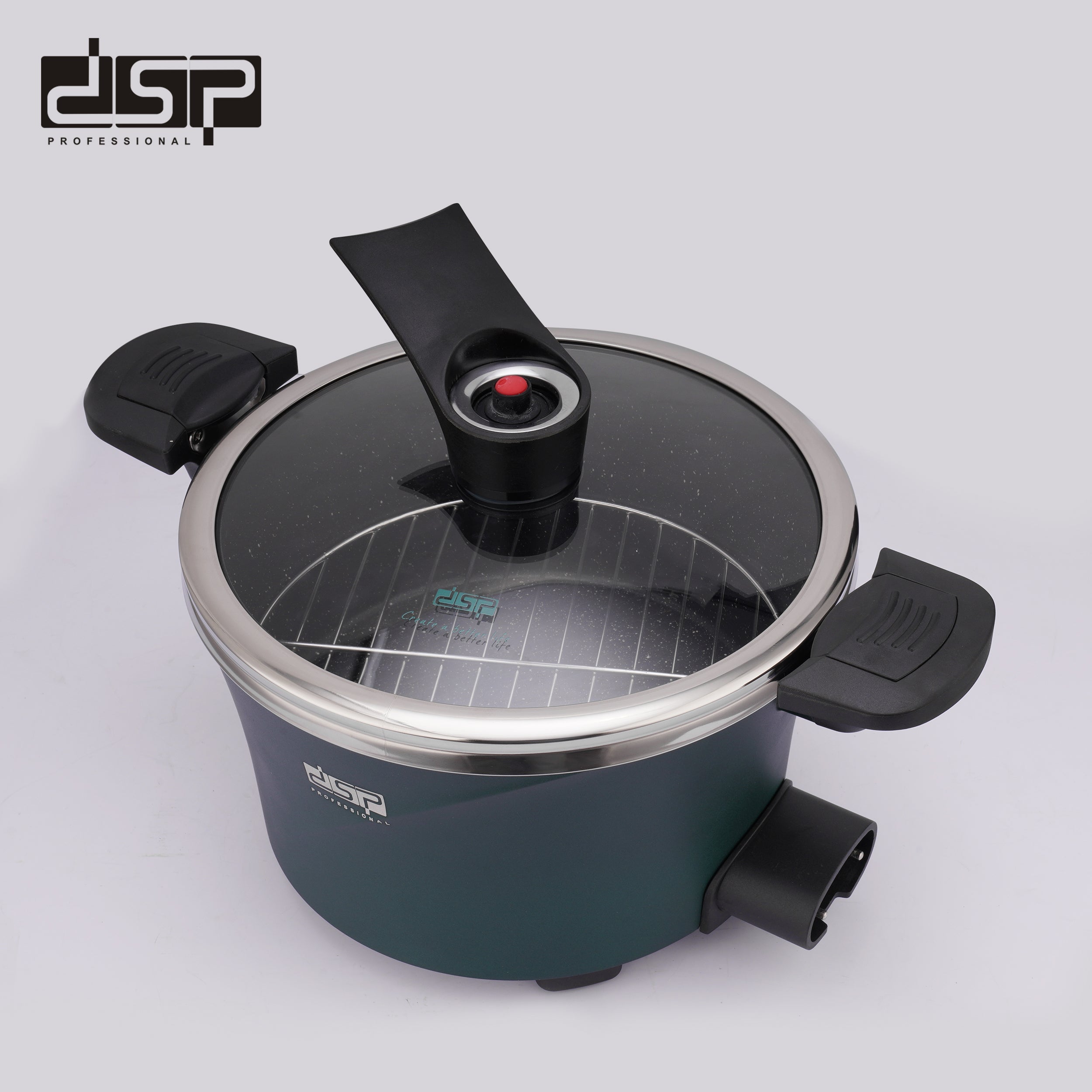 حلة ضغط كهربائية DSP KB5009 – 4.5 لتر – 1350 وات – قطر 24 سم