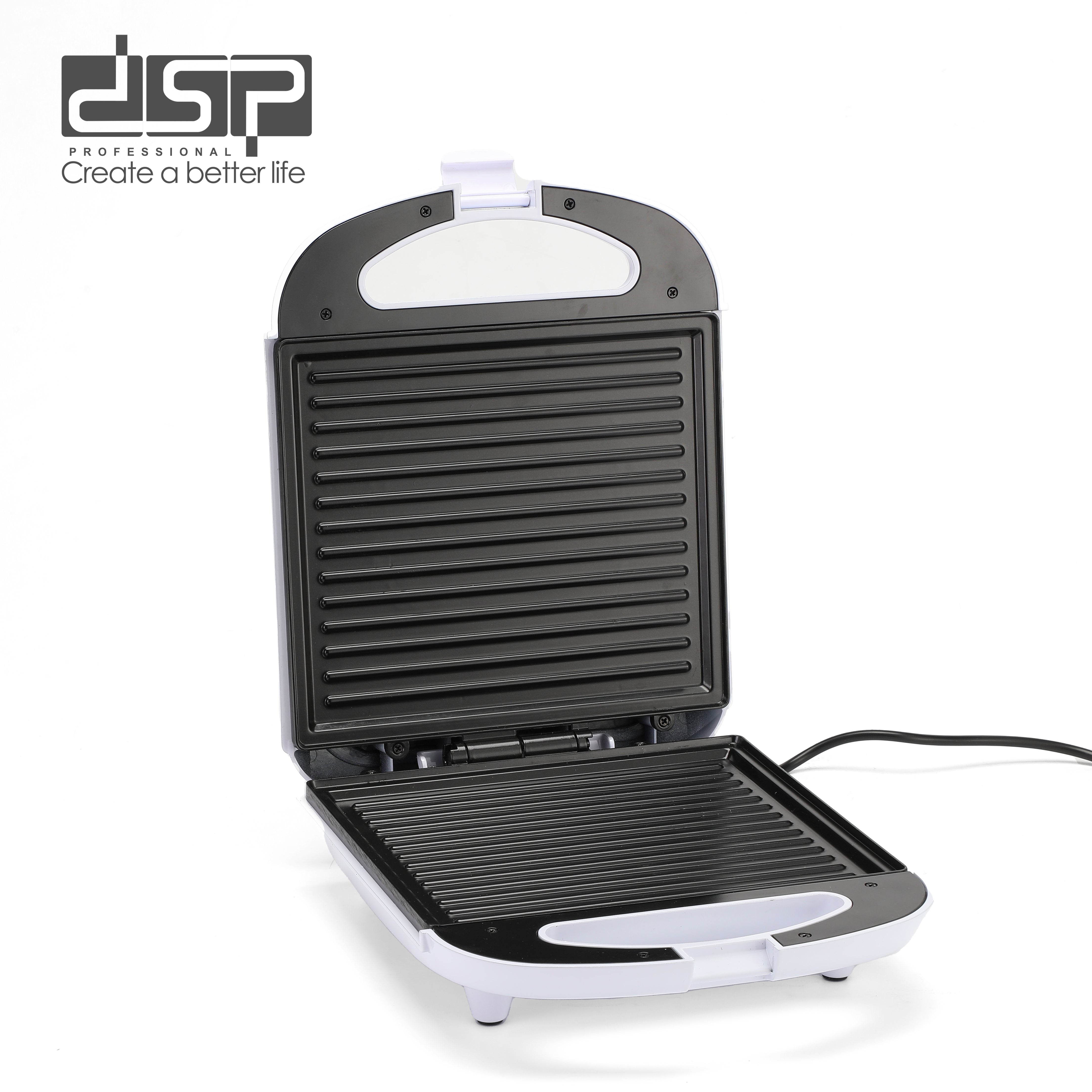 Sandwich Maker DSP KC1350 – 1200 Watts – Non-Stick Grill Plates – Stainless Steel