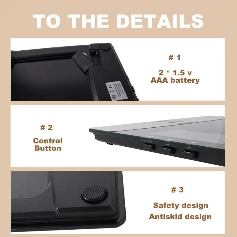 Body Fat Scale XL Smart Display BMI & Fat% 180kg | KD7018 | DSP | Image 5