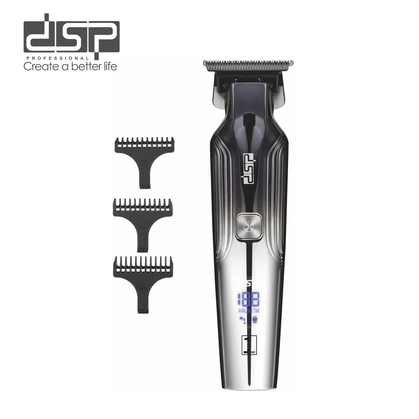 Professional Shaver DSP 91509 – T-Wide Ceramic Blade + LED Display