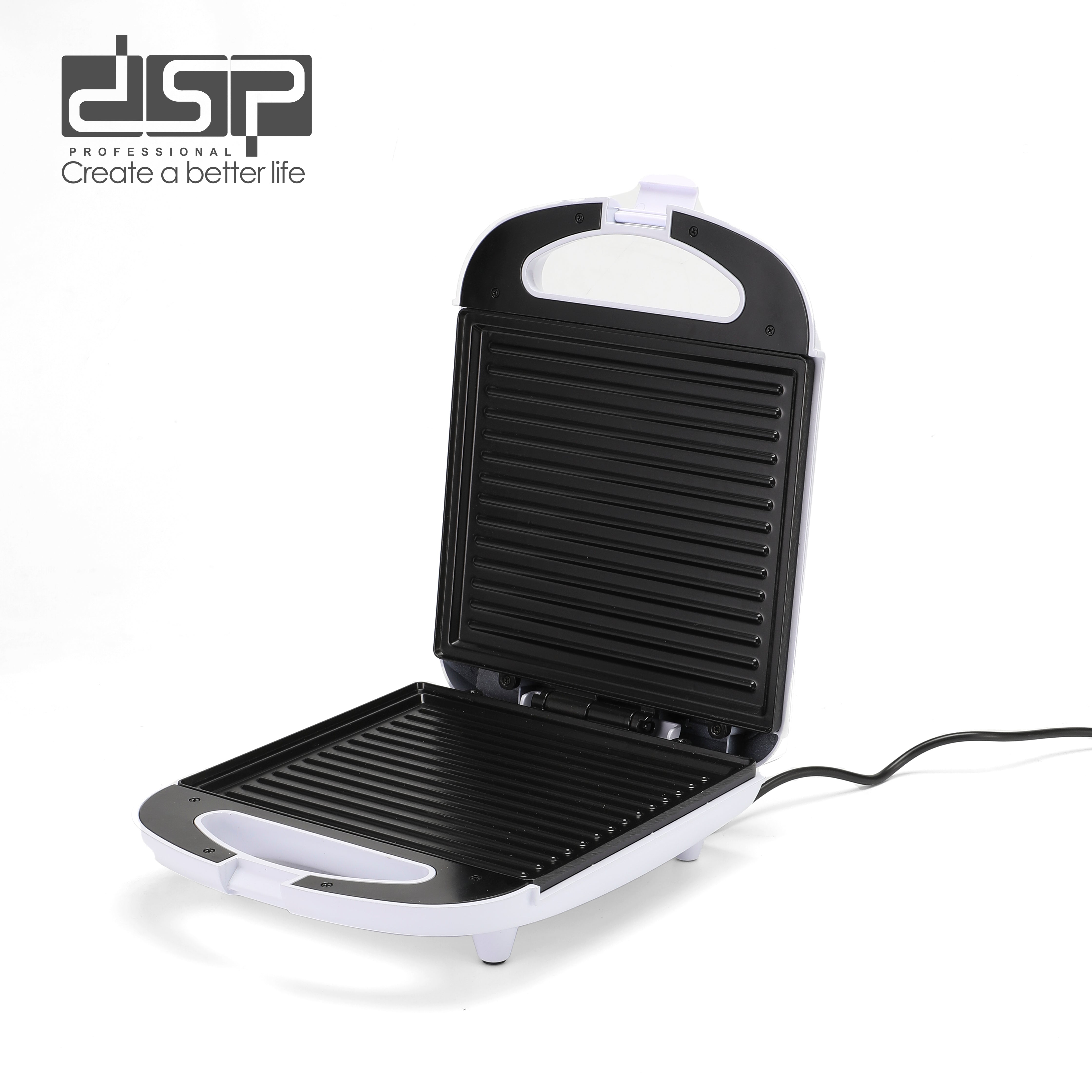 Sandwich Maker DSP KC1350 – 1200 Watts – Non-Stick Grill Plates – Stainless Steel