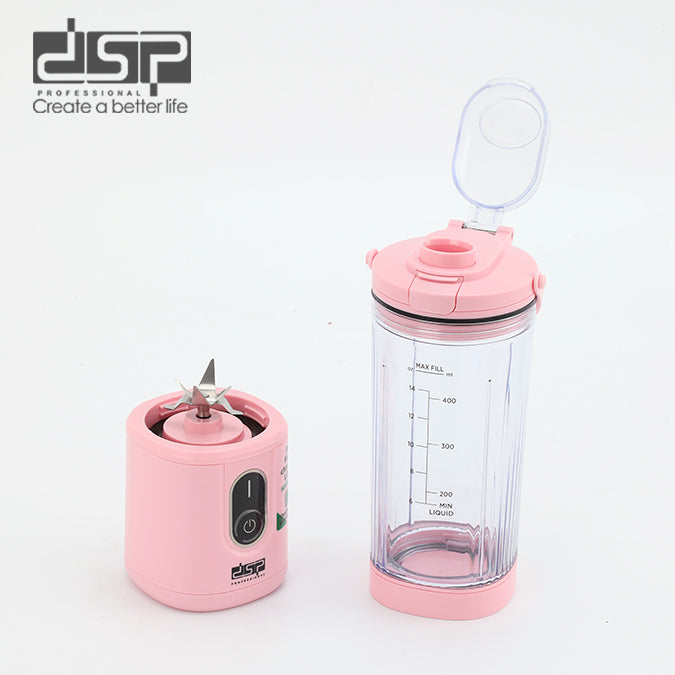خلاط محمول DSP KJ2206 بقوة 110 وات – سعة 400 مل – 6 شفرات ستانلس ستيل – USB