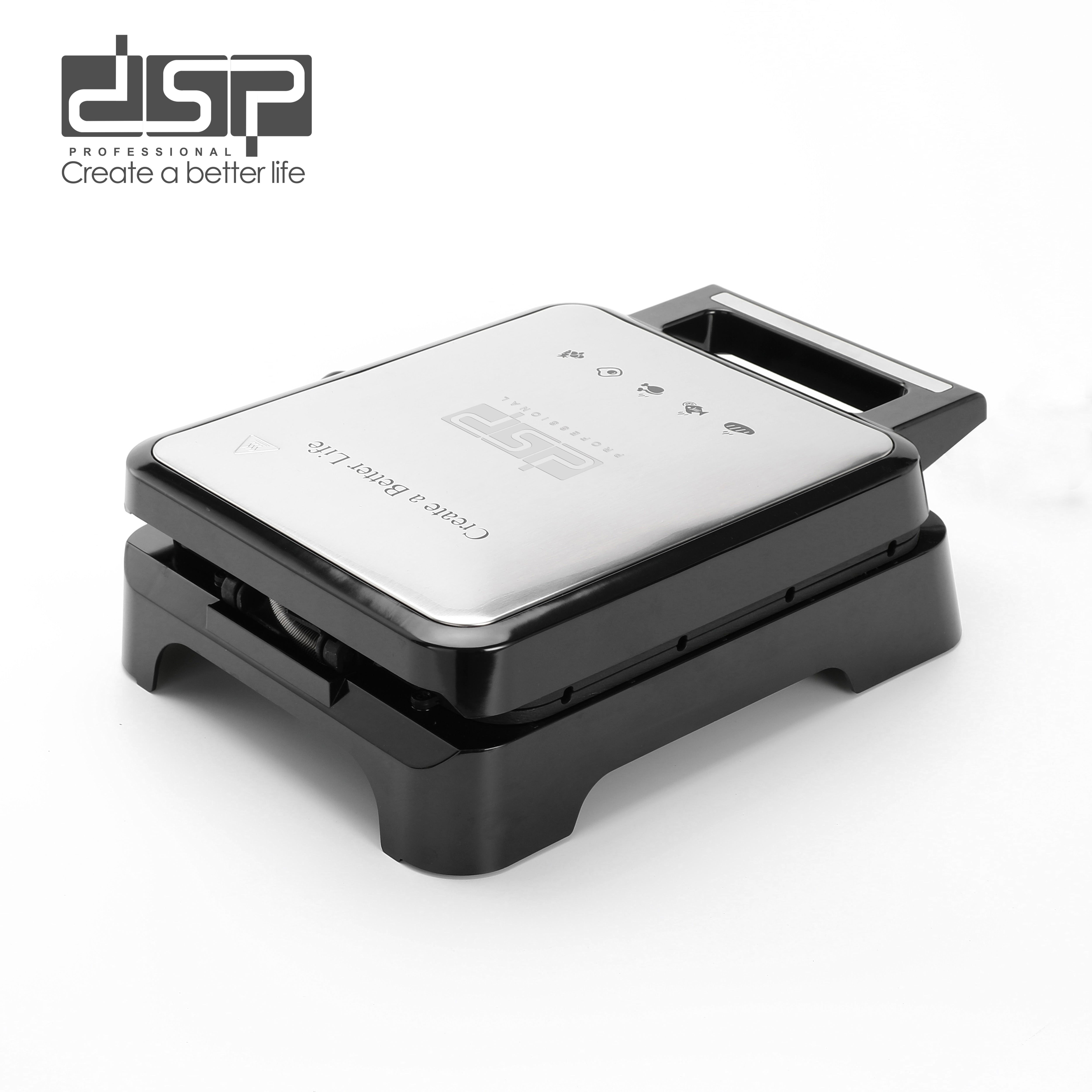 صانعة وافل DSP KC1337 – 1600 وات – 4 قوالب – تحكم في الحرارة