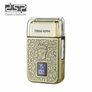 ماكينة تنعيم الذقن والرأس بتصميم محفور وشاشة LCD وبطارية ساعتين DSP 60589