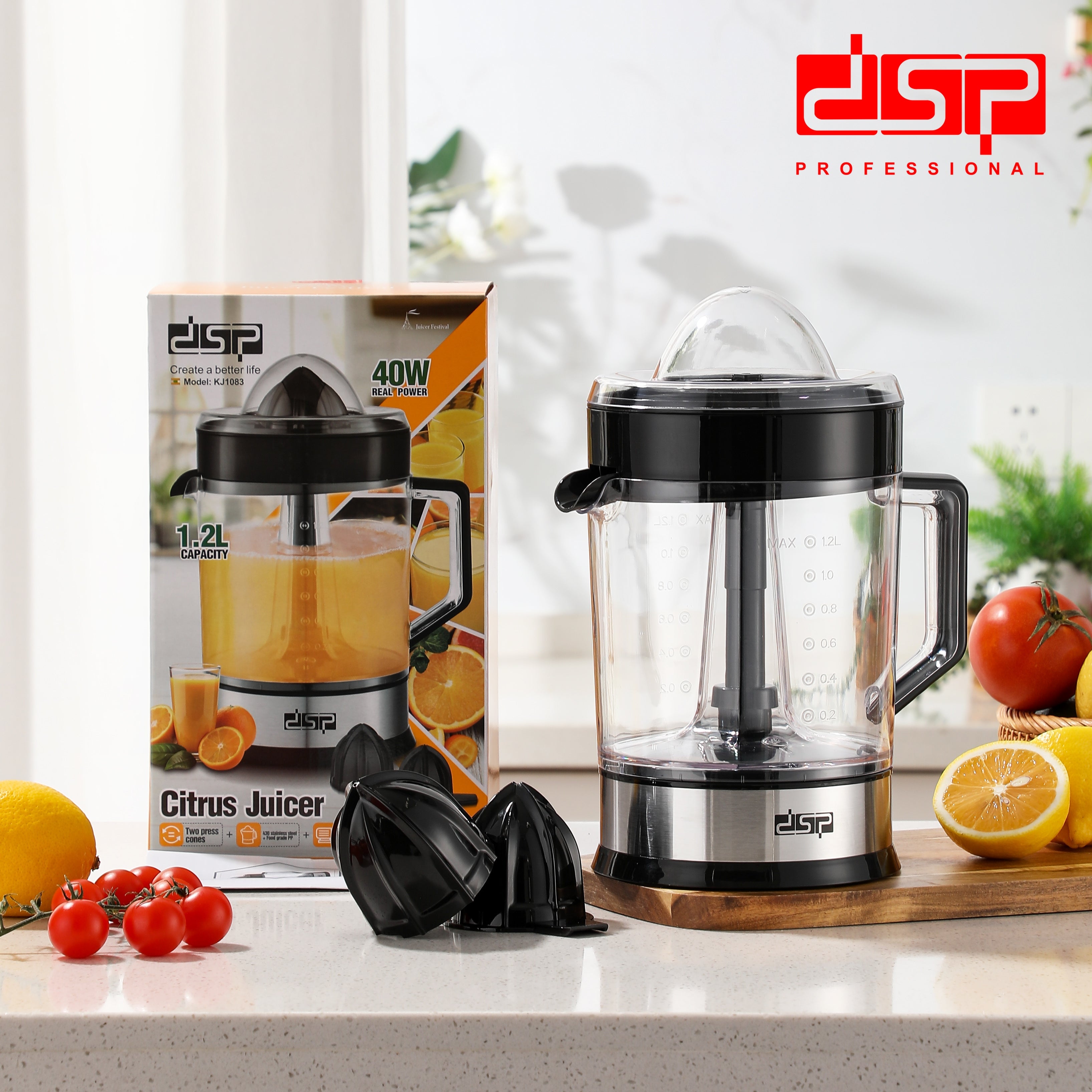 عصارة برتقال DSP KJ1083 – 40 وات – سعة 1.2 لتر