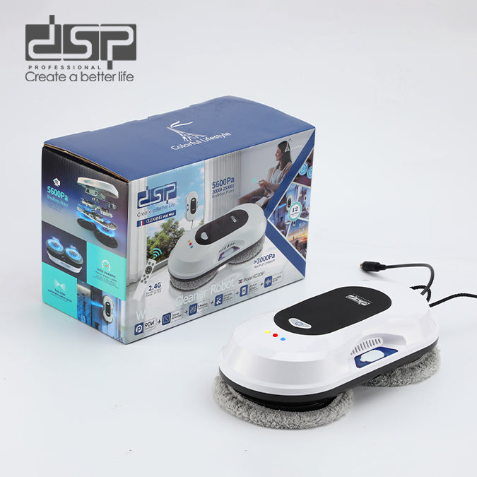 روبوت تنظيف النوافذ الذكي DSP KD2091 – قوة شفط 5600Pa مع رش مياه أوتوماتيكي وتحكم عن بُعد