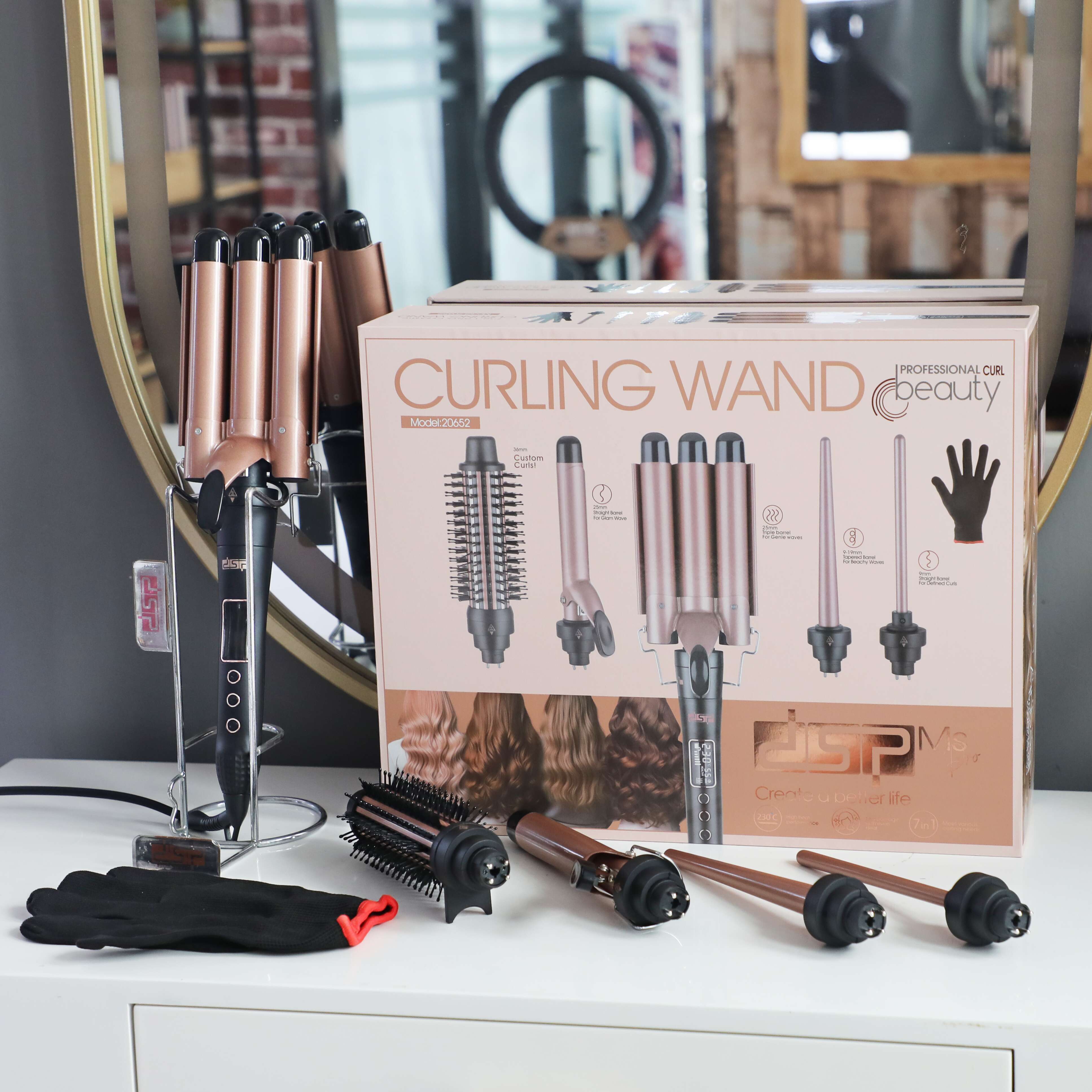 7-in-1 Curling Iron up to 230°C - DSP 20652