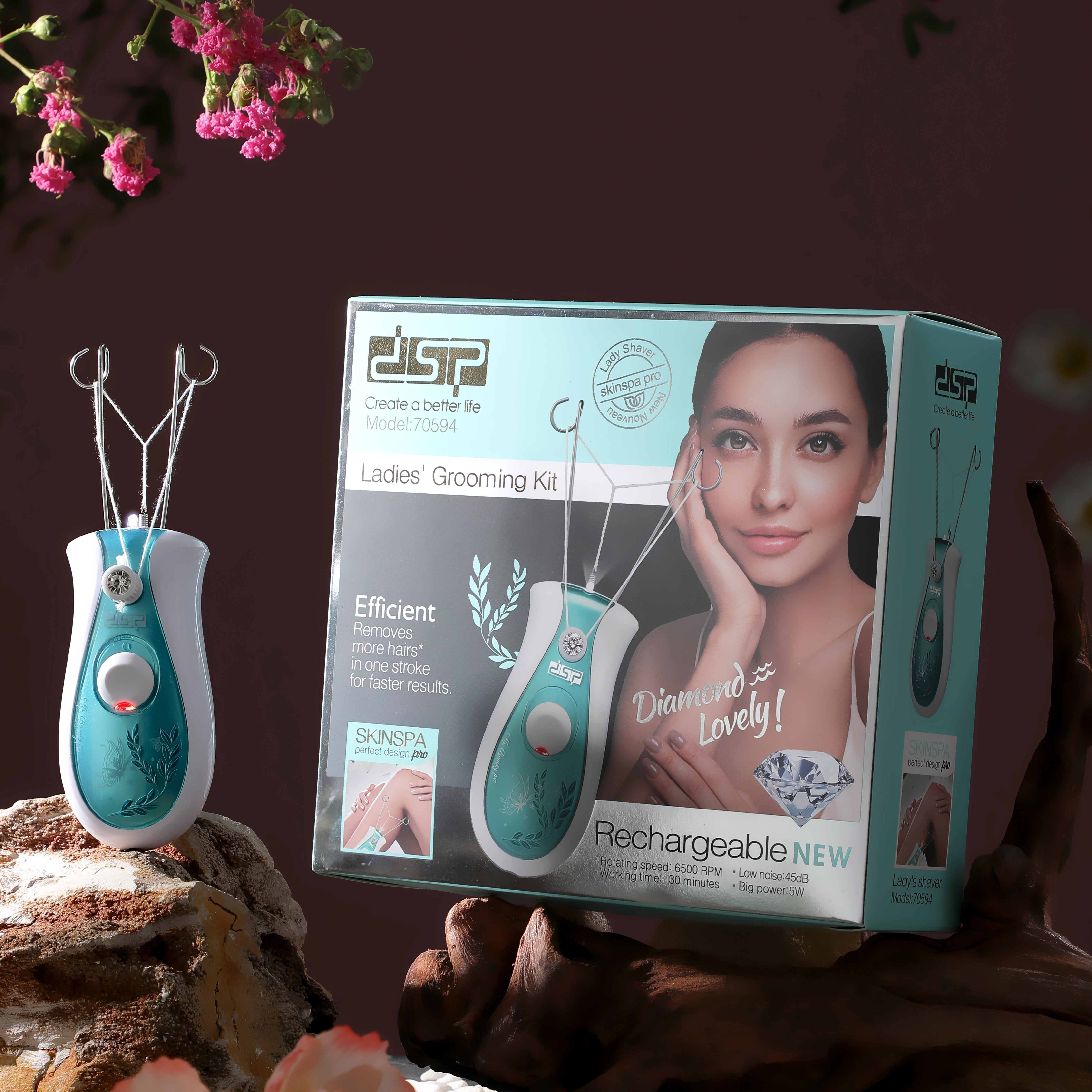 Wireless and Corded Thread Hair Removal Device DSP – 70594