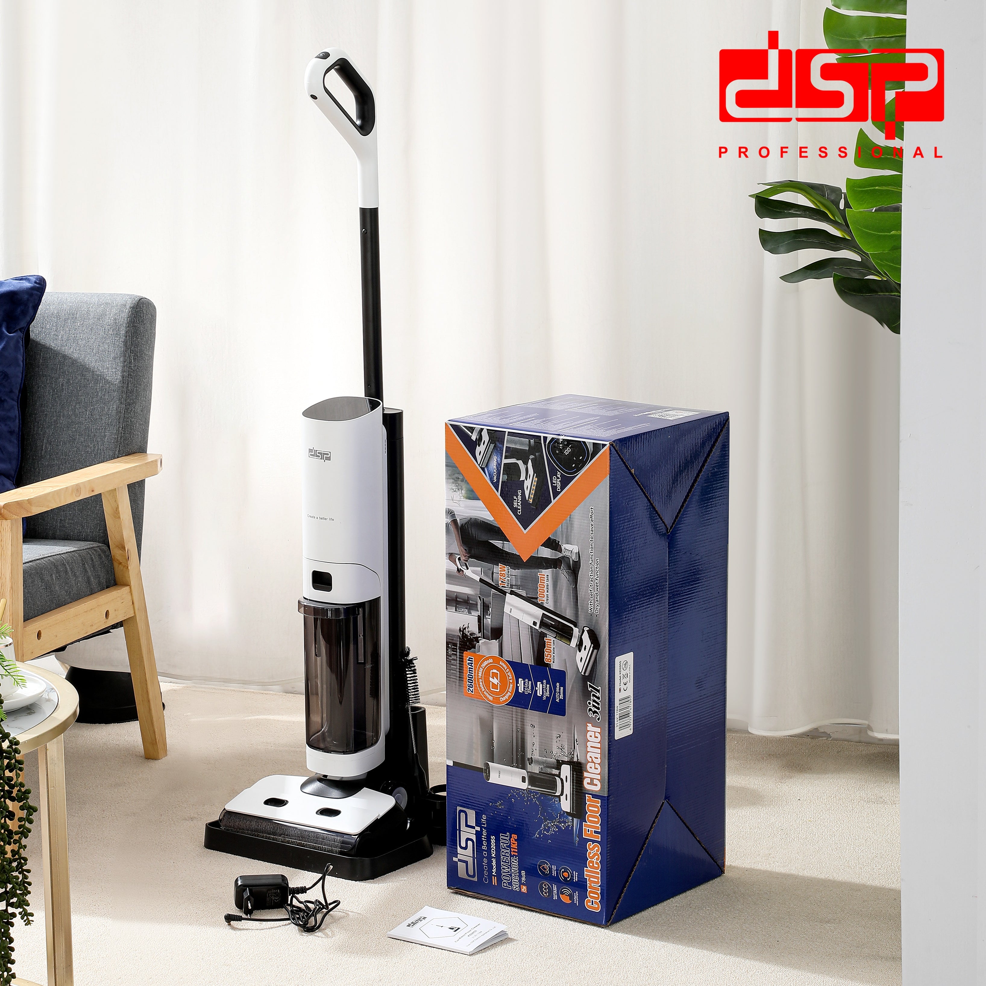 ممسحة أرضيات لاسلكي 3 في 1 – DSP KD2055 – 21.6 فولت – صورة 6