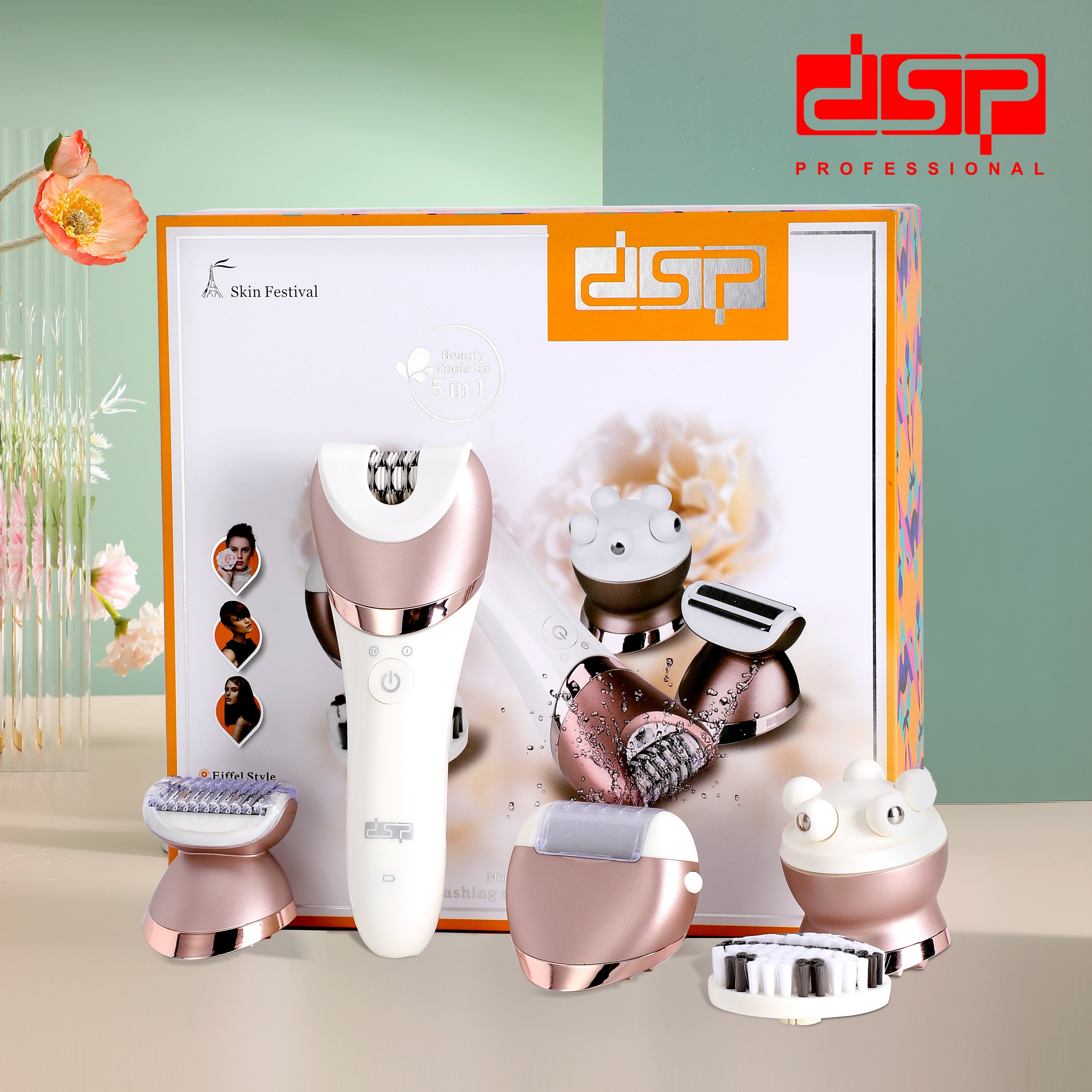 ماكينة إزالة الشعر 5 في 1 DSP 70019U – مقاومة للماء Wet & Dry – صورة 6