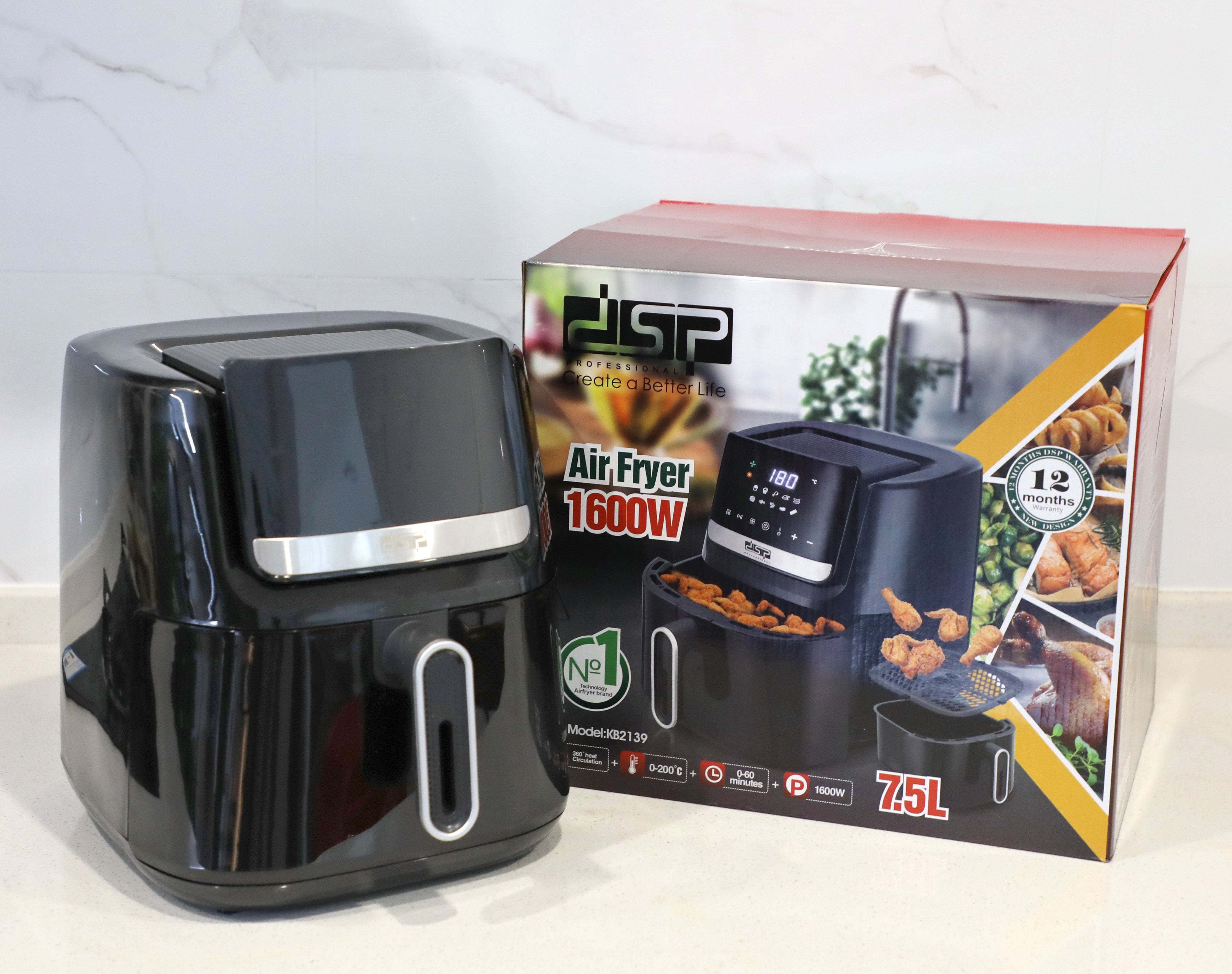 DSP Air Fryer - 1600W - 7.5L Capacity - LED Display - Model KB2139