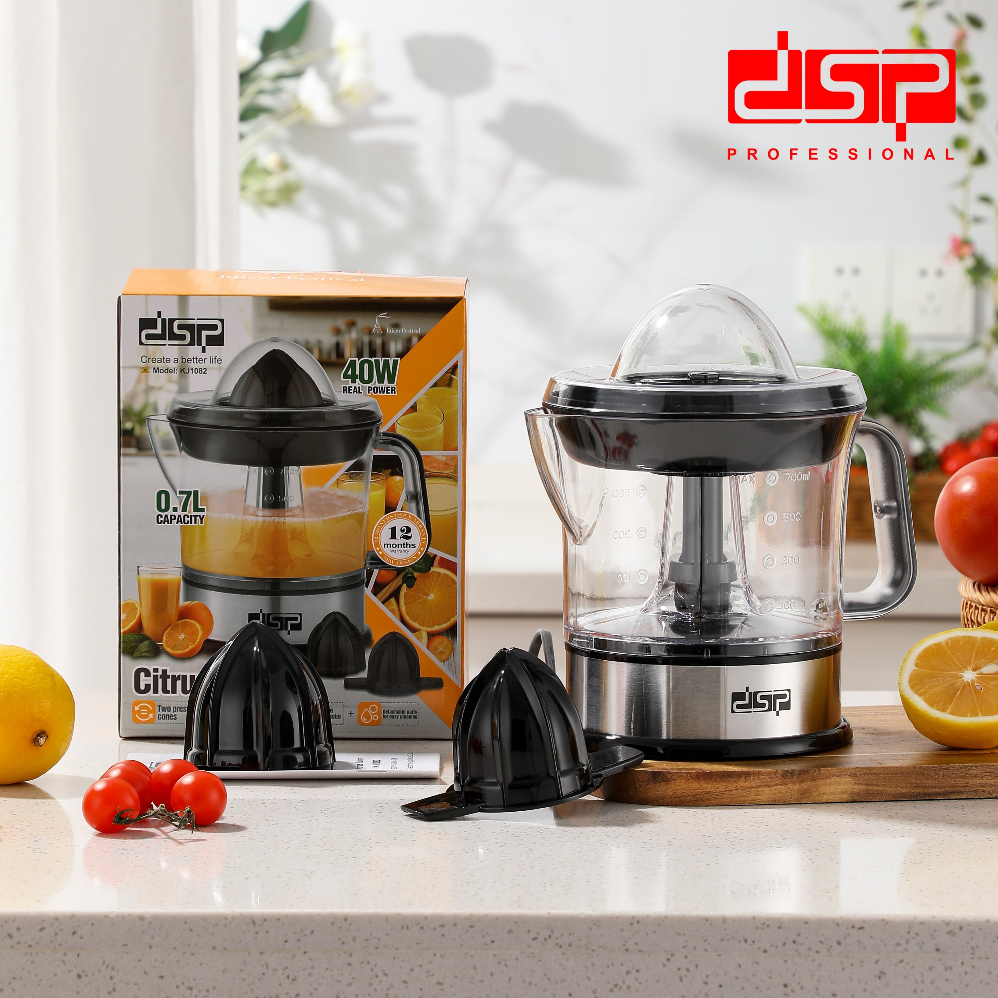 عصارة برتقال DSP KJ1082 – 40 وات – سعة 0.7 لتر