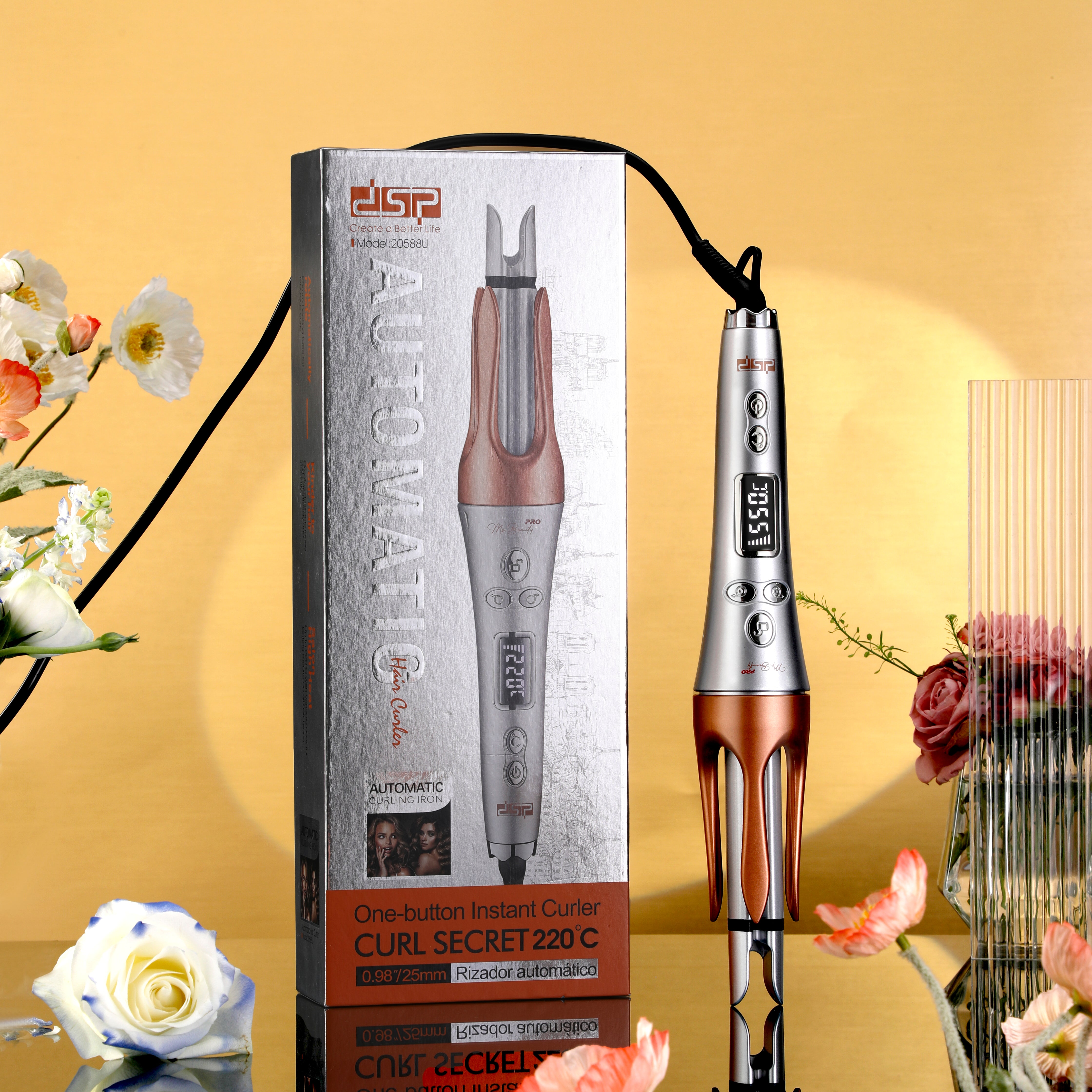 مكواة كرلى شعر أوتوماتيك حتى 220°م - DSP 20588U