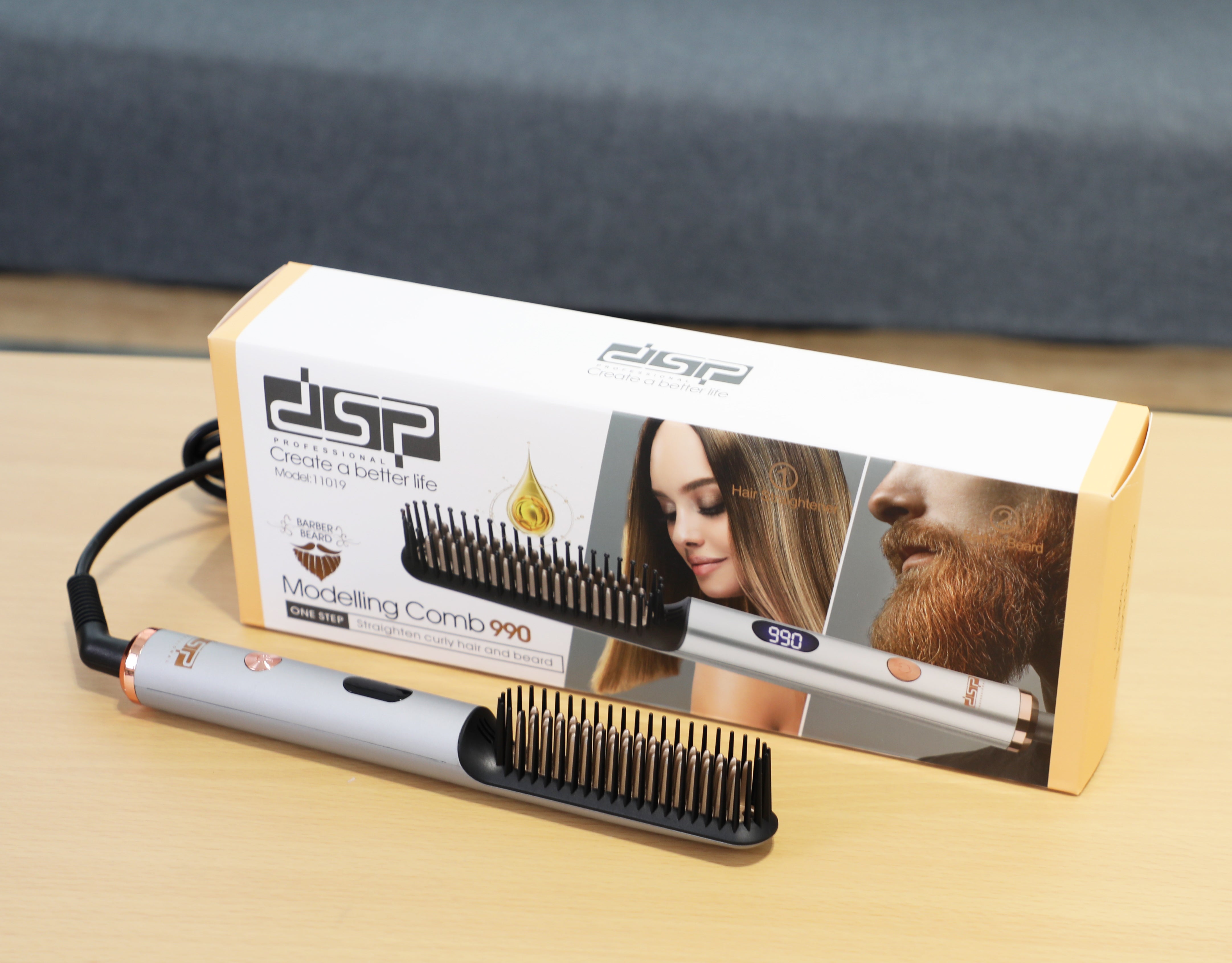 Hair Straightening and Styling Brush (Modeling Comb 990) – DSP 11019