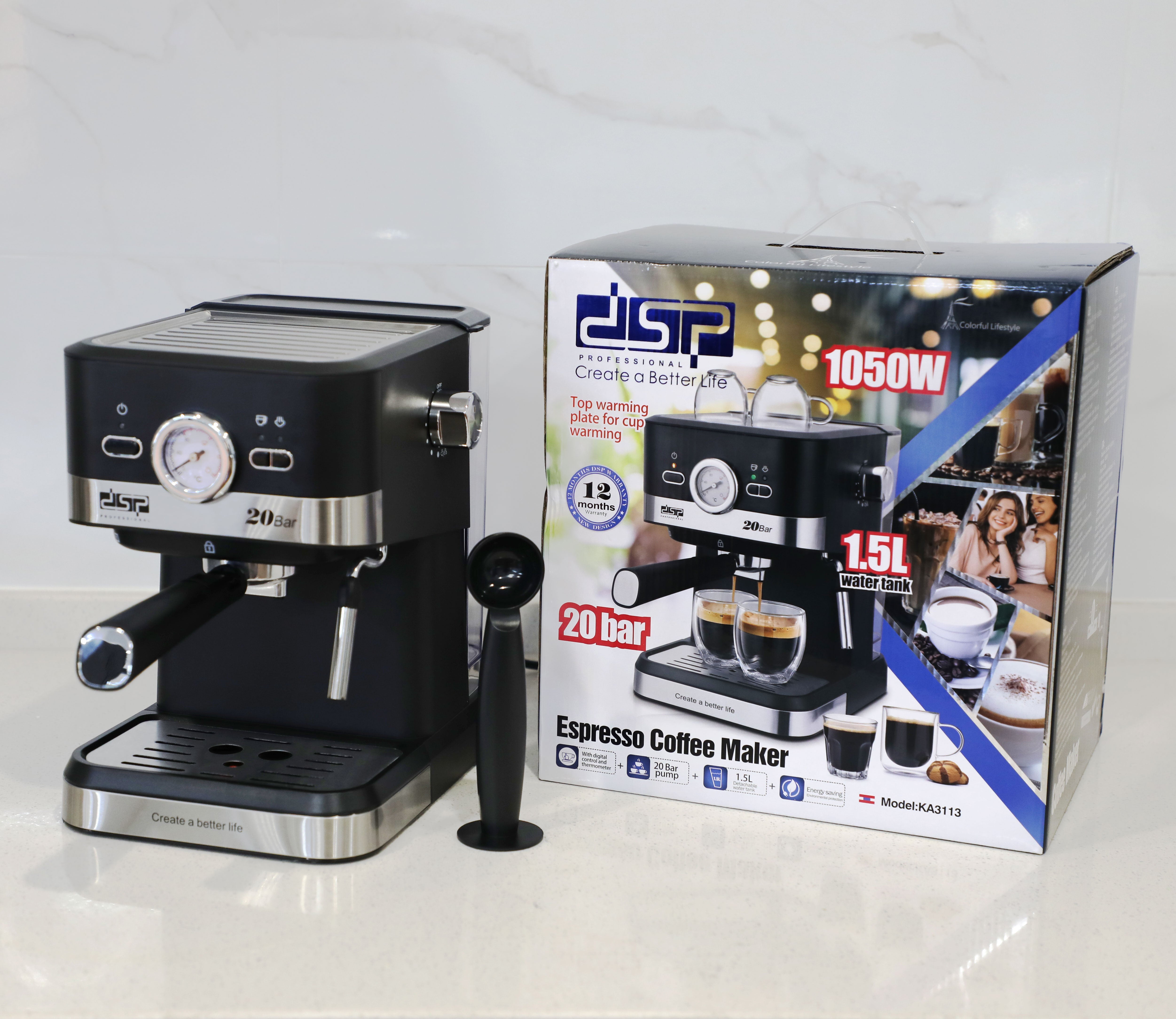 ماكينة إسبريسو 20 بار – 1050 وات – DSP KA3113 – صورة 6
