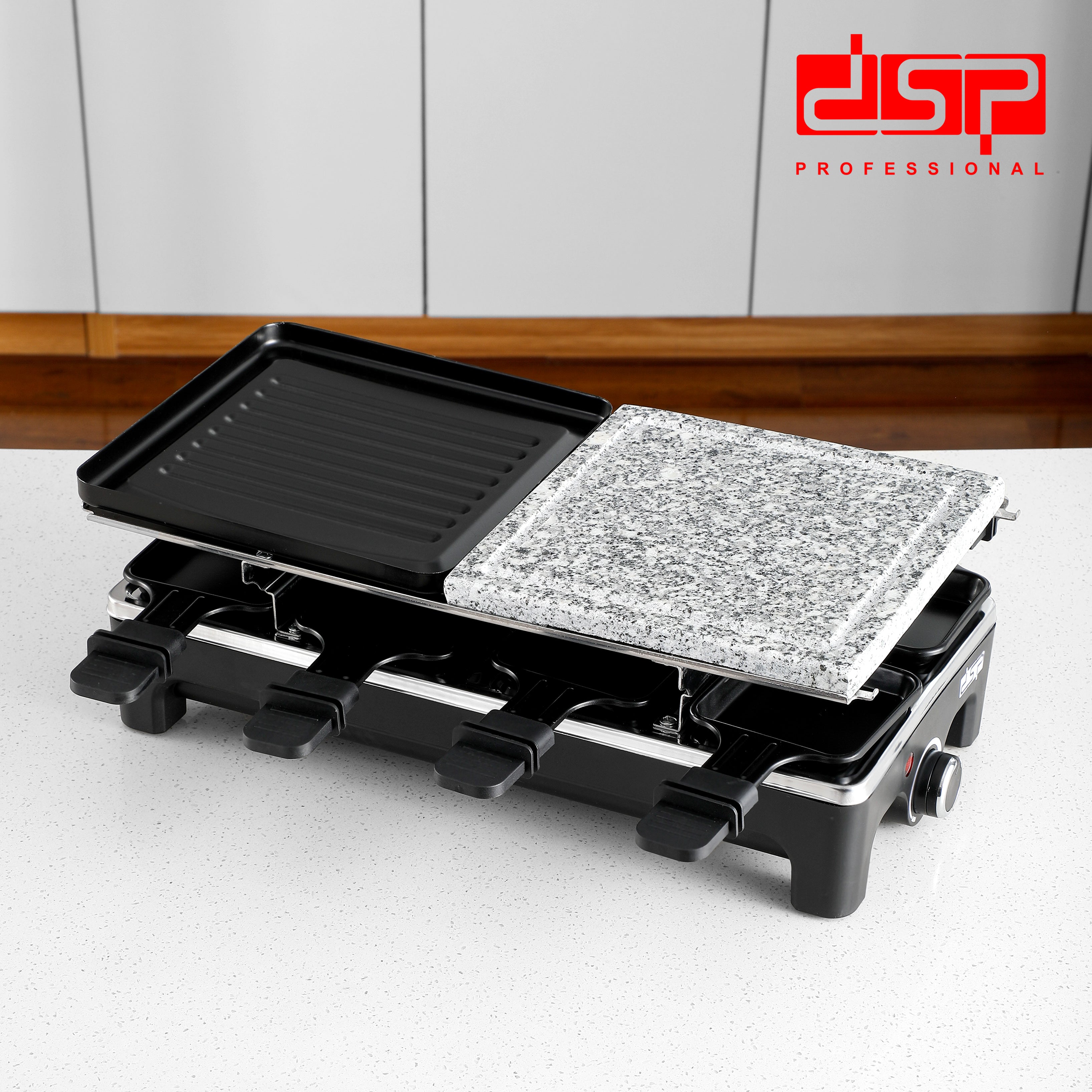 Raclette Party Grill Marble & Iron Plates 8 Pans 1500W | KB1084U | DSP | Image 7