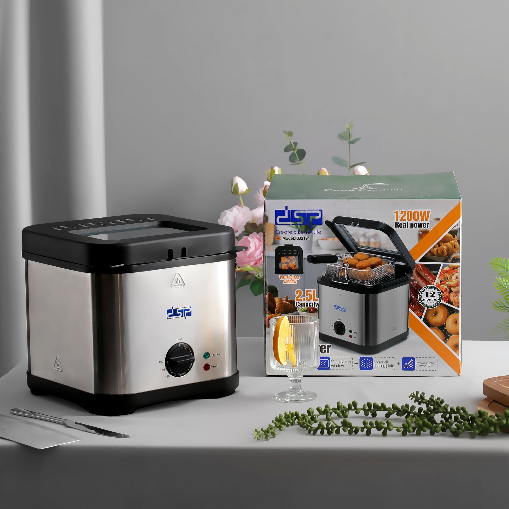 Electric Deep Fryer Viewing Window 2.5L Thermostat 1200W | KB2191 | DSP | Image 7