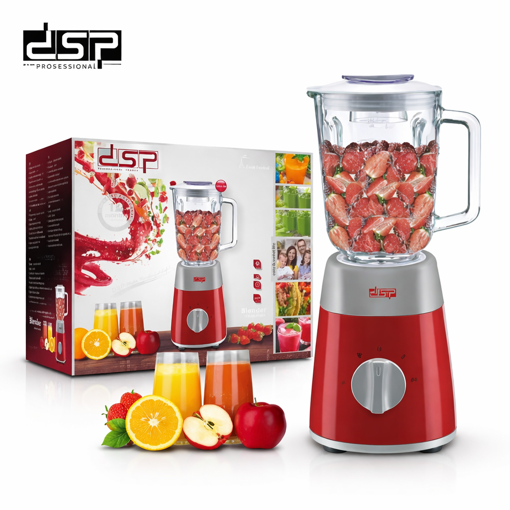 خلاط DSP KJ2038 – سعة 1.5 لتر – وعاء زجاج