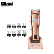 ماكينة قص شعر رجالي DSP 91318 – تشغيل حتى 200 دقيقة و8 أمشاط بقاعدة شحن