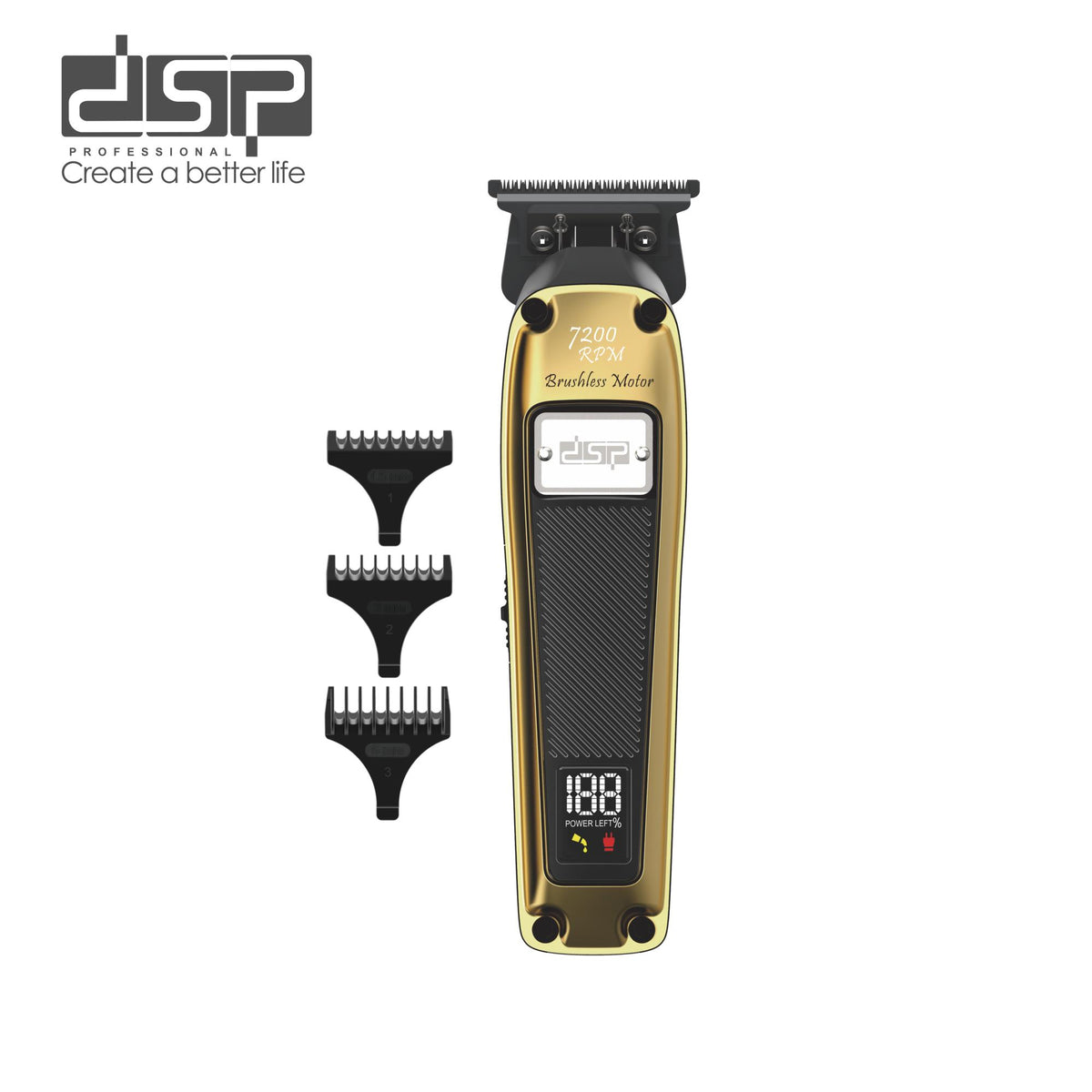 ماكينة تحديد ذقن وحواف DSP 91408 – موتور بدون فحمات وتشغيل حتى 120 دقيقة