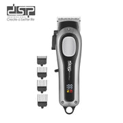 ماكينة قص شعر رجالي احترافية DSP 91508 – شفرة ستانلس وتشغيل حتى ساعتين بشاشة