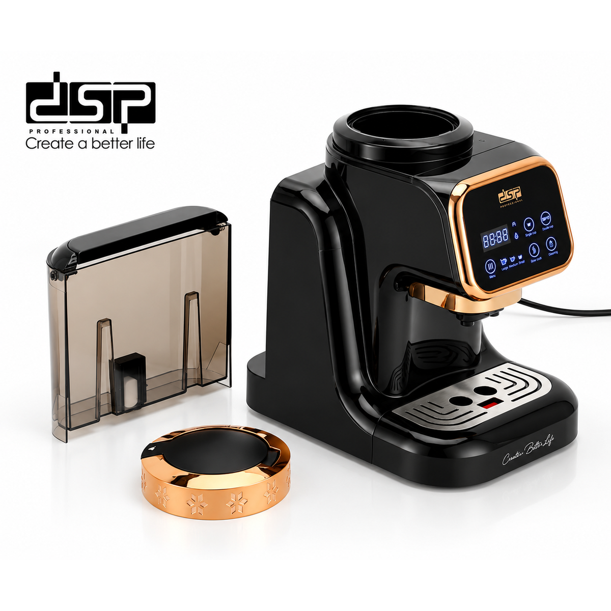 ماكينة قهوة تركي أوتوماتيك بشاشة لمس DSP KA3185 – خزان 1 لتر – 700 وات