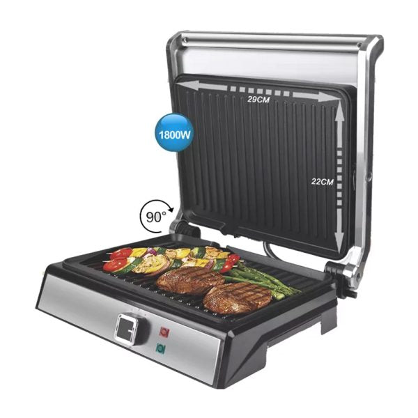 Healthy Electric Grill Dual Non-Stick Surface 29x22cm 1800W | KB1048 | DSP | Image 2