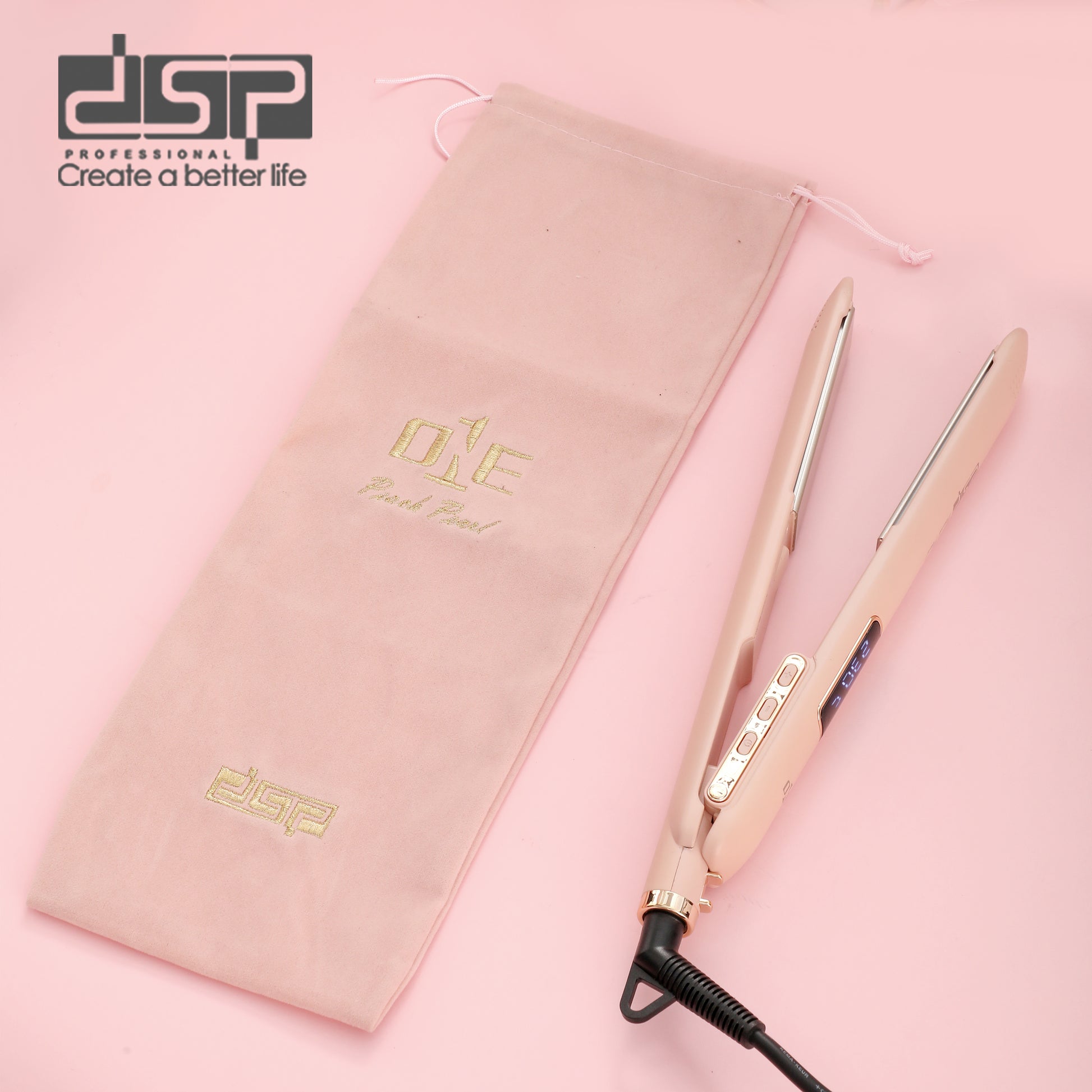 مكواة فرد شعر بألواح سيراميك وشاشة رقمية حتى 230 درجة DSP 11695U – صورة 9