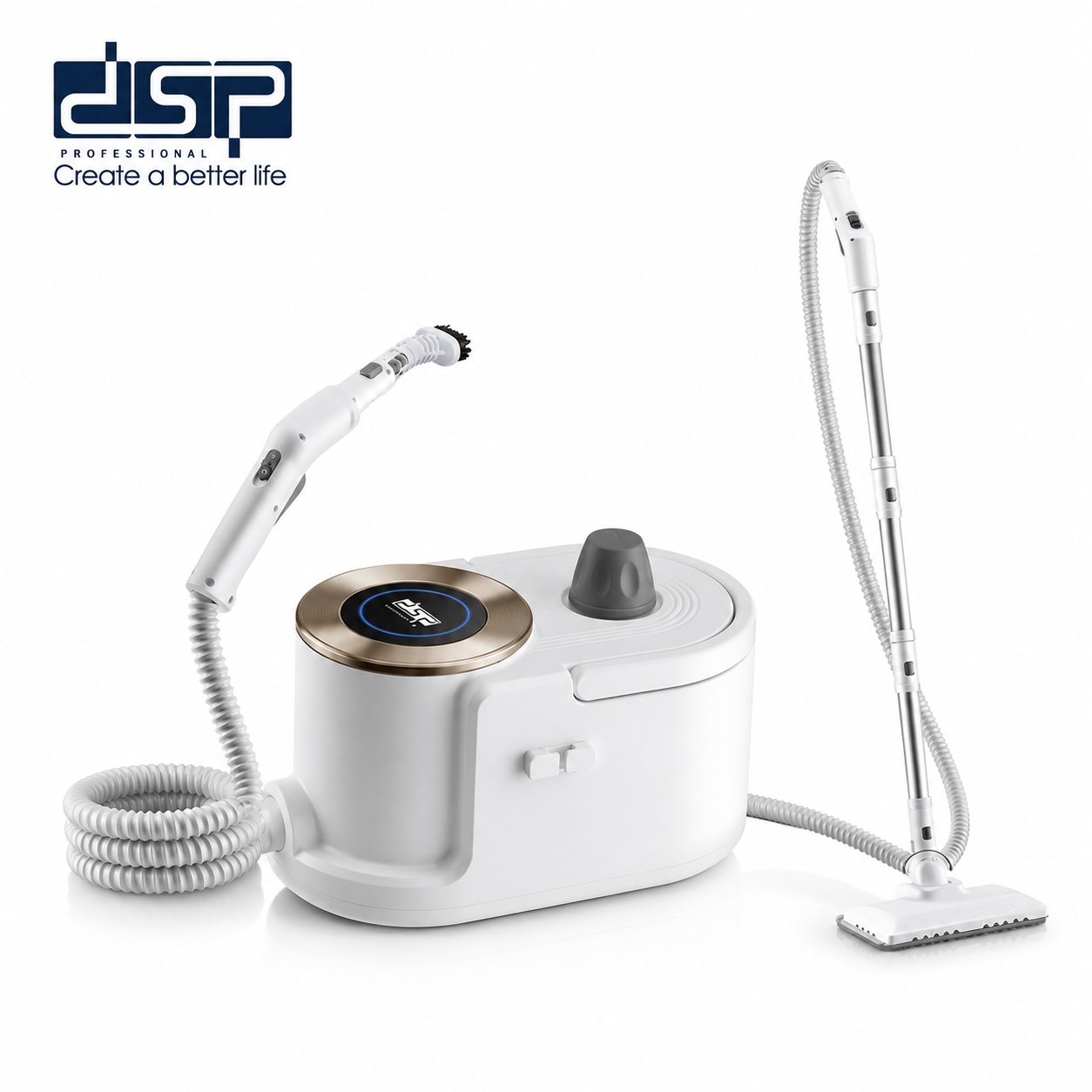 منظف بخار DSP KD2101 9 في 1 – قوة 2000 وات بسعة 1.6 لتر