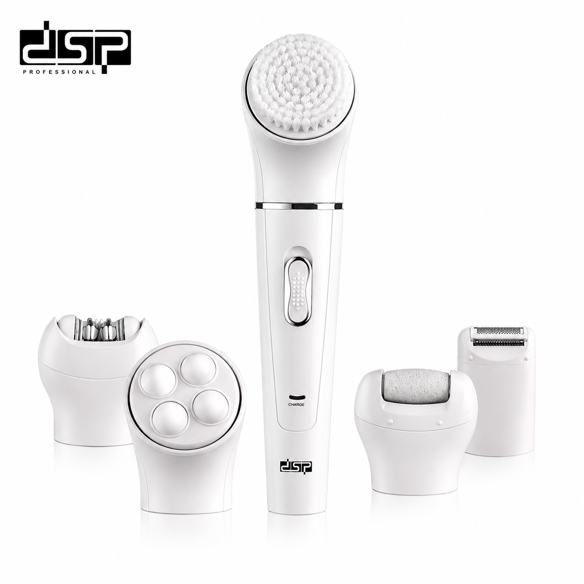 طقم العناية وإزالة الشعر 5 في 1 DSP 70153A – مقاوم للماء IPX4 مع 5 ملحقات