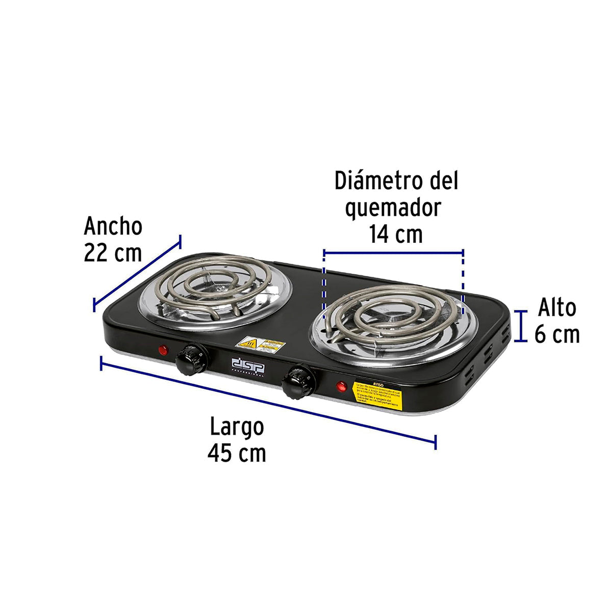هوت بلايت مزدوج حلزوني DSP KD4055 – 1000W + 1000W – مقاس 130 مم