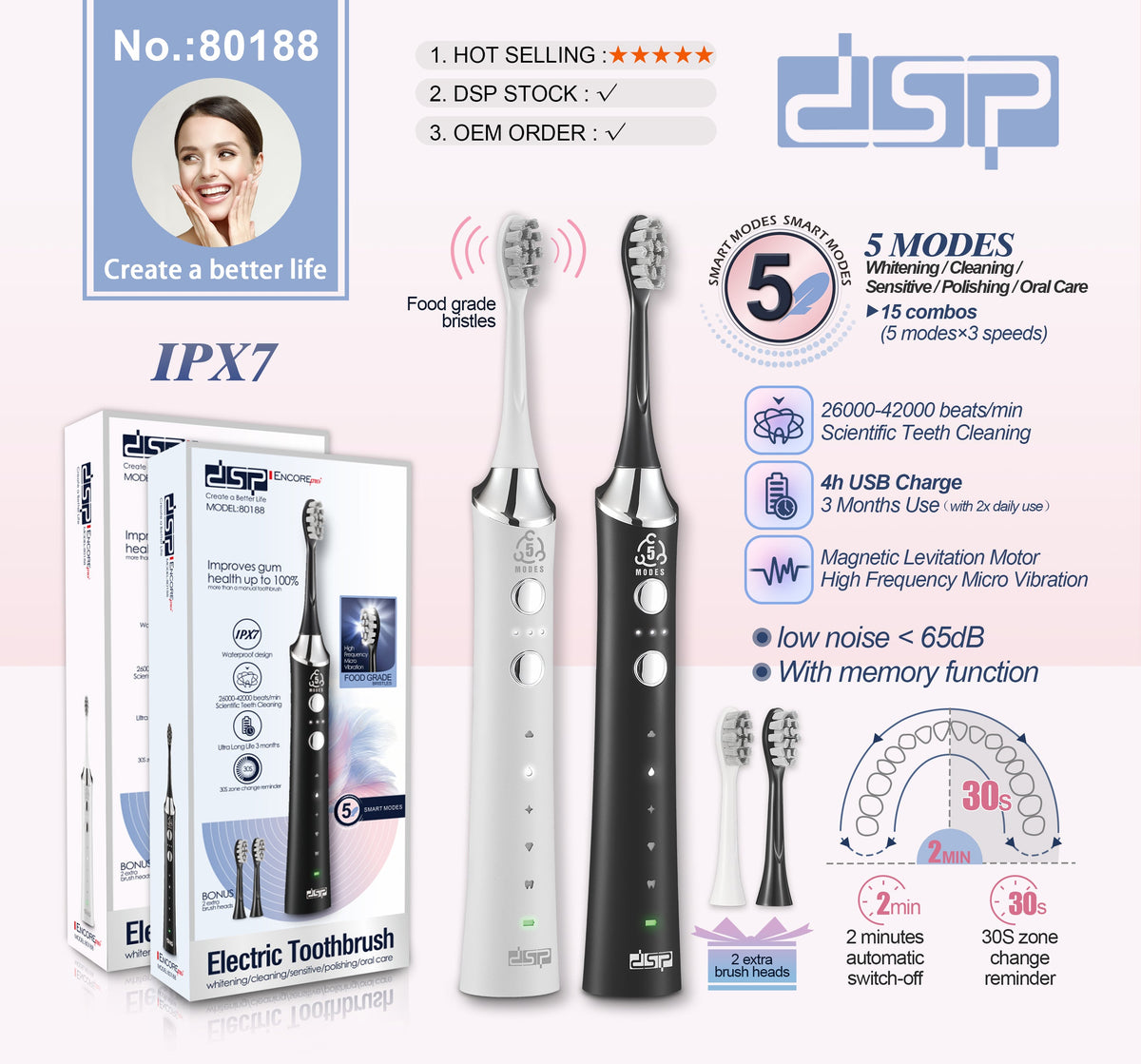 فرشاة أسنان كهربائية DSP 80188 – صورة 9