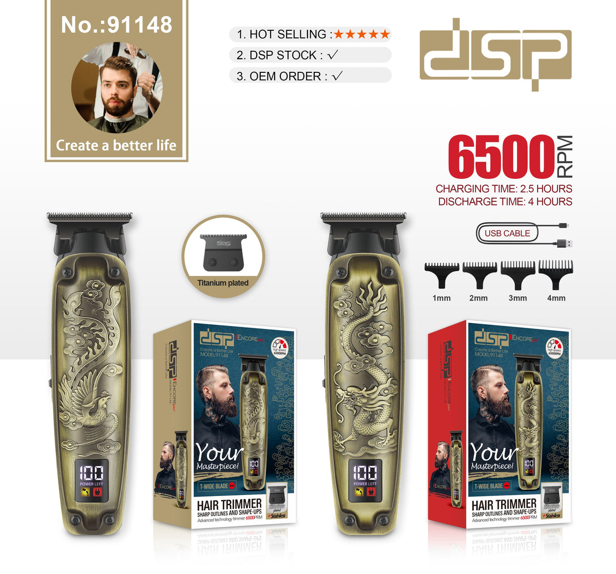 ماكينة تحديد ذقن وحواف DSP 91148 – صورة 5