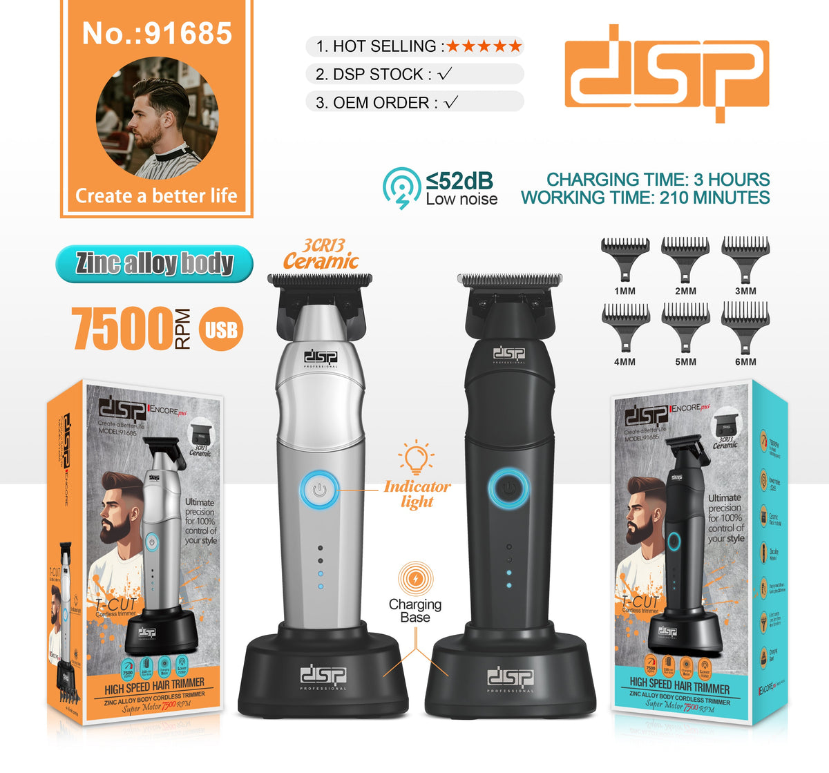 ماكينة حلاقة شعر وذقن DSP 91685 – صورة 9
