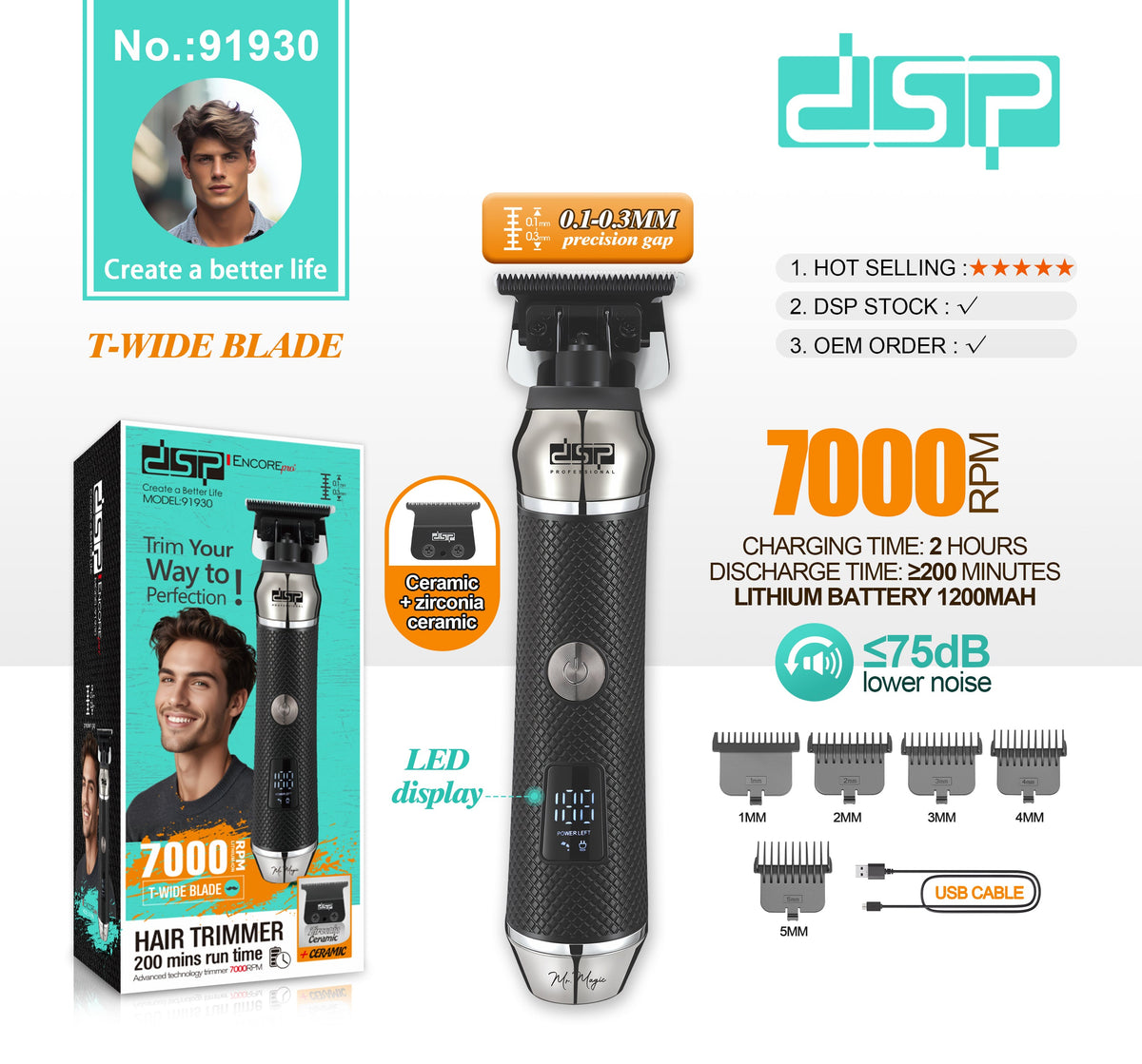 ماكينة تحديد ذقن وحواف DSP 91930 – صورة 4