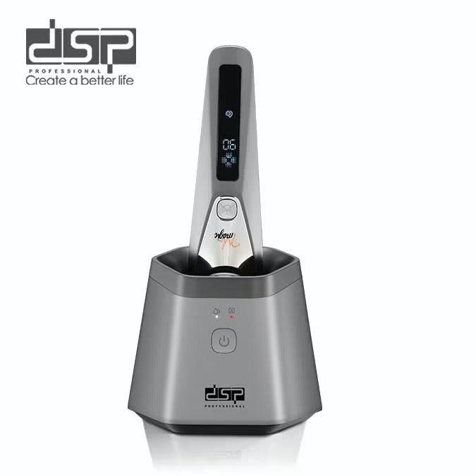 ماكينة تنعيم الذقن بثلاث رؤوس دوارة وقاعدة تنظيف وشحن أوتوماتيك DSP 60725
