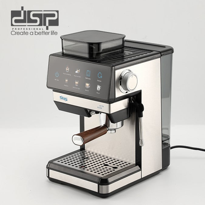 DSP KA3163 2-in-1 Espresso Machine with Built-in Grinder – 20 Bar, 1350 W, Touch Screen