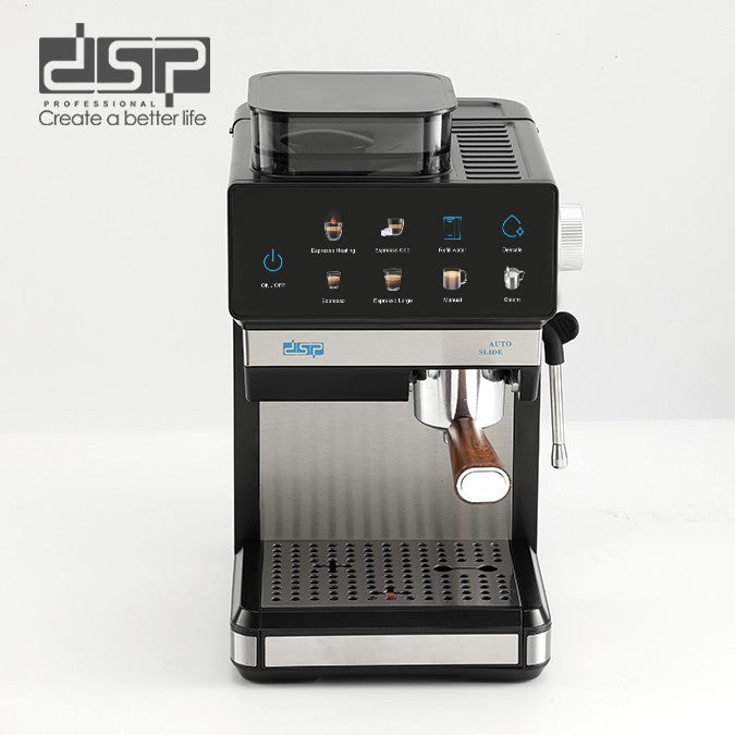 DSP KA3163 2-in-1 Espresso Machine with Built-in Grinder – 20 Bar, 1350 W, Touch Screen