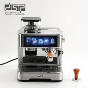 DSP KA3177 Professional Espresso Machine with Built-in Grinder – Dual Boilers and Pumps, 20 Bar, 2800 W