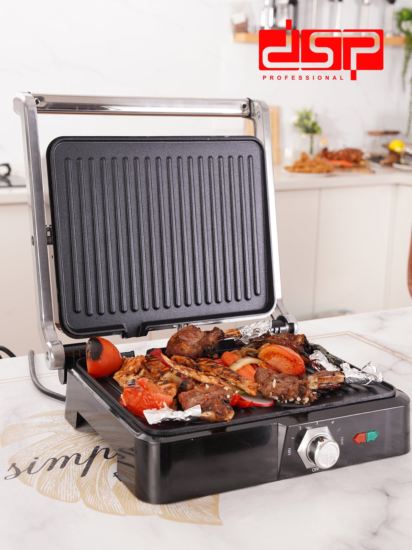 Electric Grill 180° Flat Opening Non-Stick 29x22cm 1800W | KB1049 | DSP | Image 2