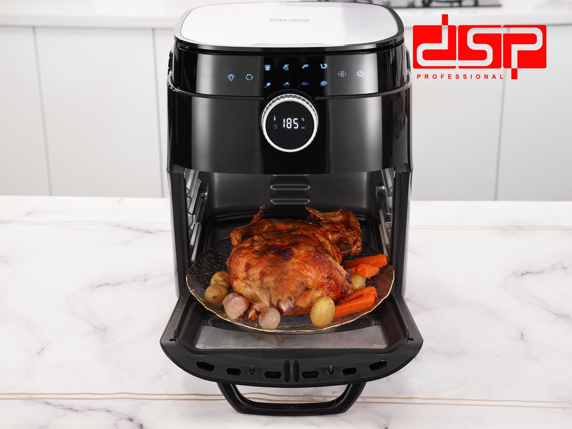 DSP KB2089 Oven Air Fryer – 1800 Watts with a capacity of 14 liters with a viewing window and multiple accessories