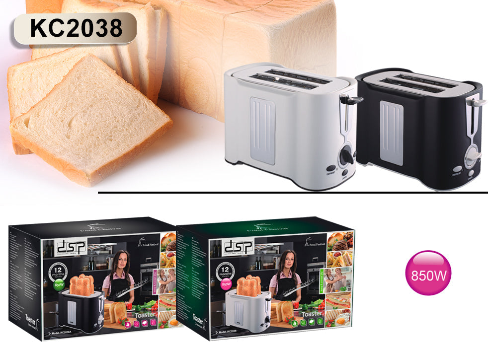 DSP KC2038 Bread Toaster – 850 Watts – Two Slices