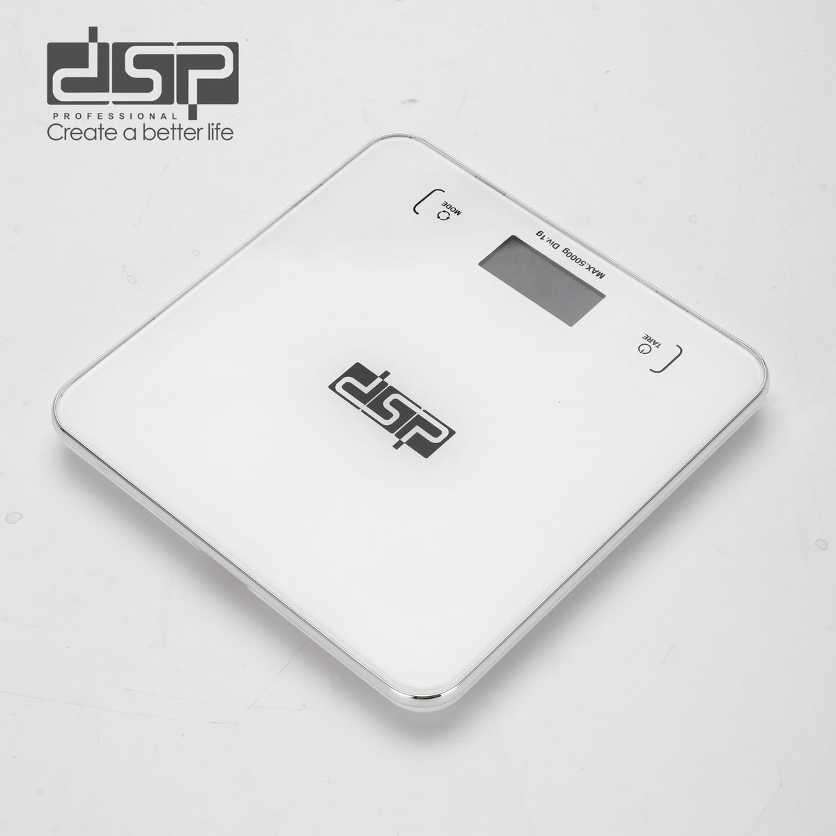 ميزان مطبخ رقمي 5 كجم – زجاج مقوى بشاشة LCD – DSP KD7042 – صورة 2
