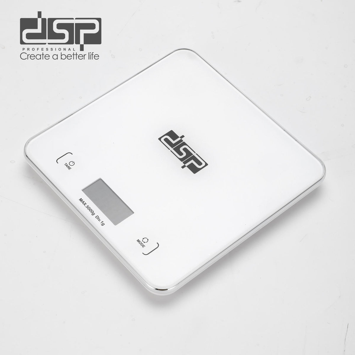 ميزان مطبخ رقمي 5 كجم – زجاج مقوى بشاشة LCD – DSP KD7042 – صورة 5