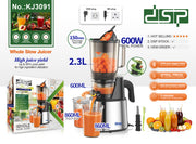عصارة فواكه بطيئة DSP KJ3091 – 600 وات – سعة 2.3 لتر