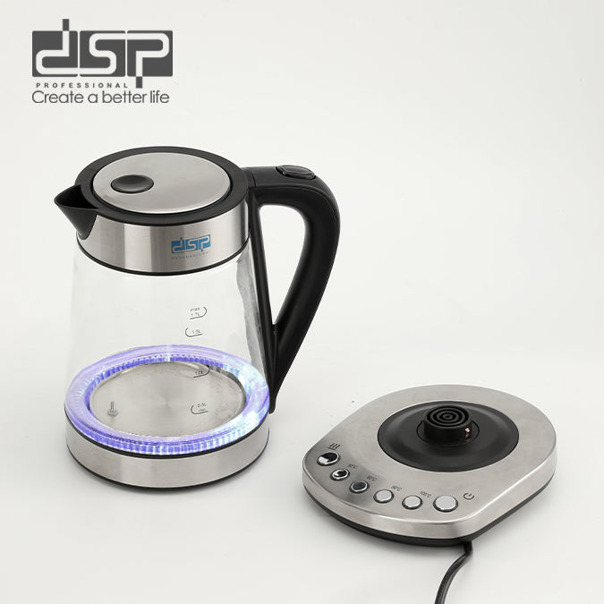 غلاية زجاج بتحكم في الحرارة – 1.7 لتر – 2200 وات – DSP KK1291 – صورة 2