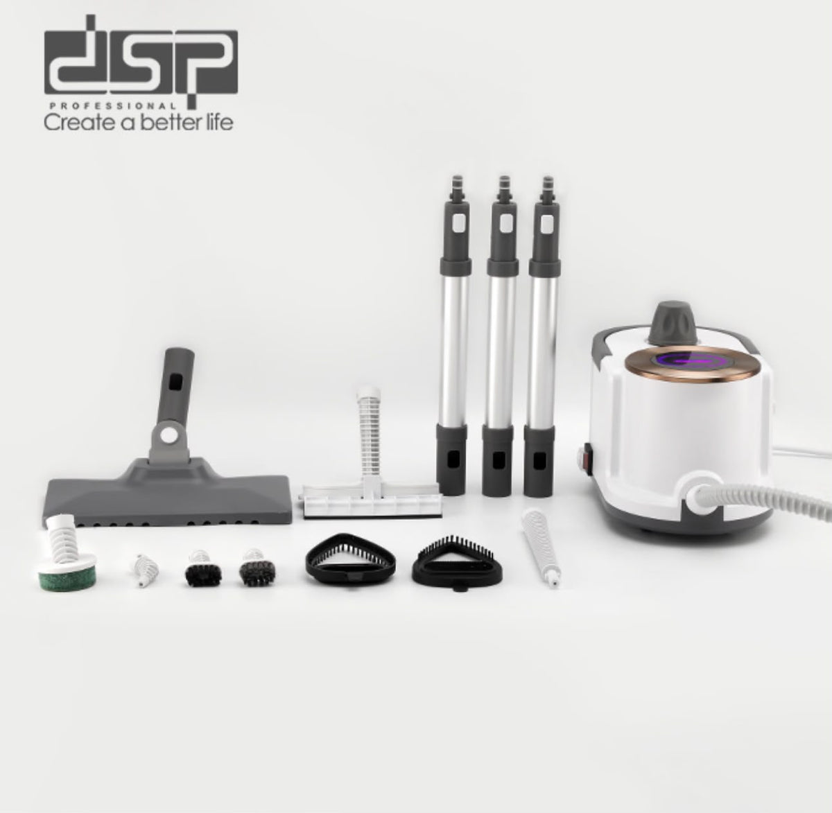 منظف بخار DSP KD2101 – 9 في 1 – 2000 وات بسعة 1.6 لتر